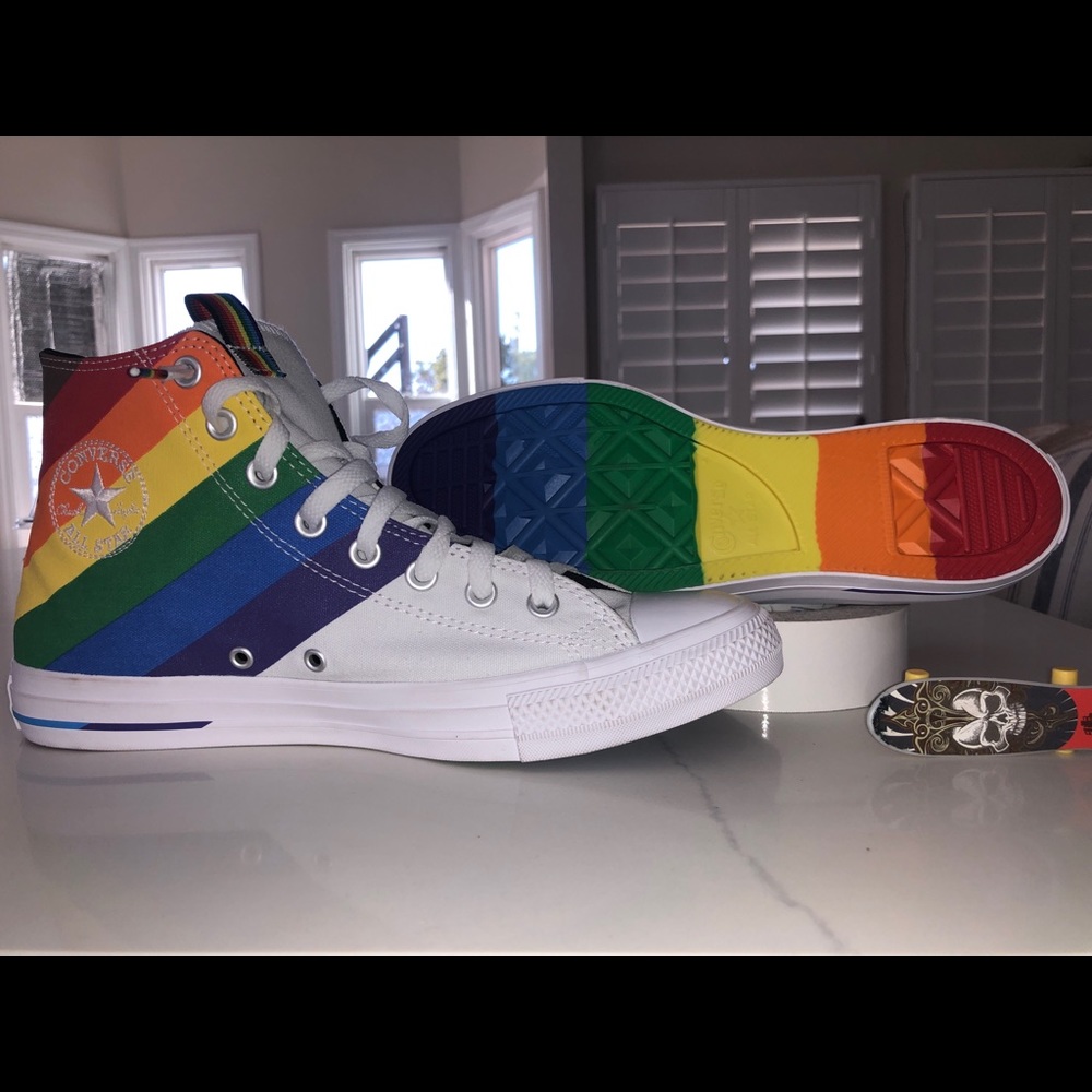 Converse High top Pride peace love equality shoe